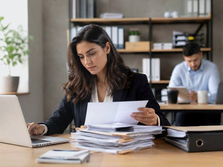 Échange calme autour de documents administratifs
